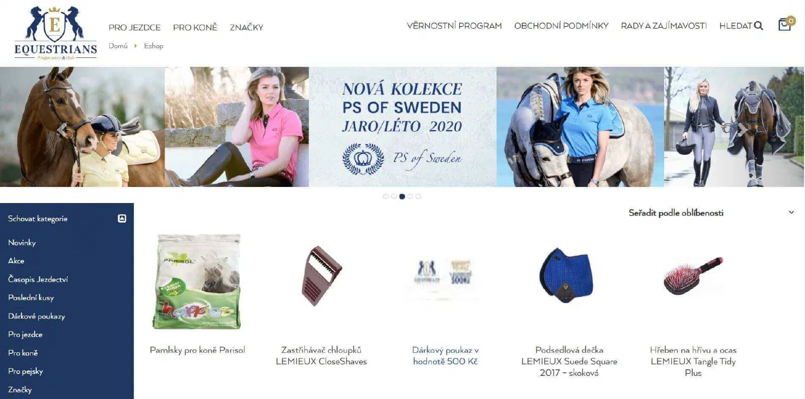 E-shop Equestrians.cz
